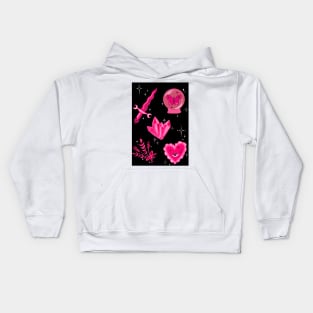 Pink collage Kids Hoodie